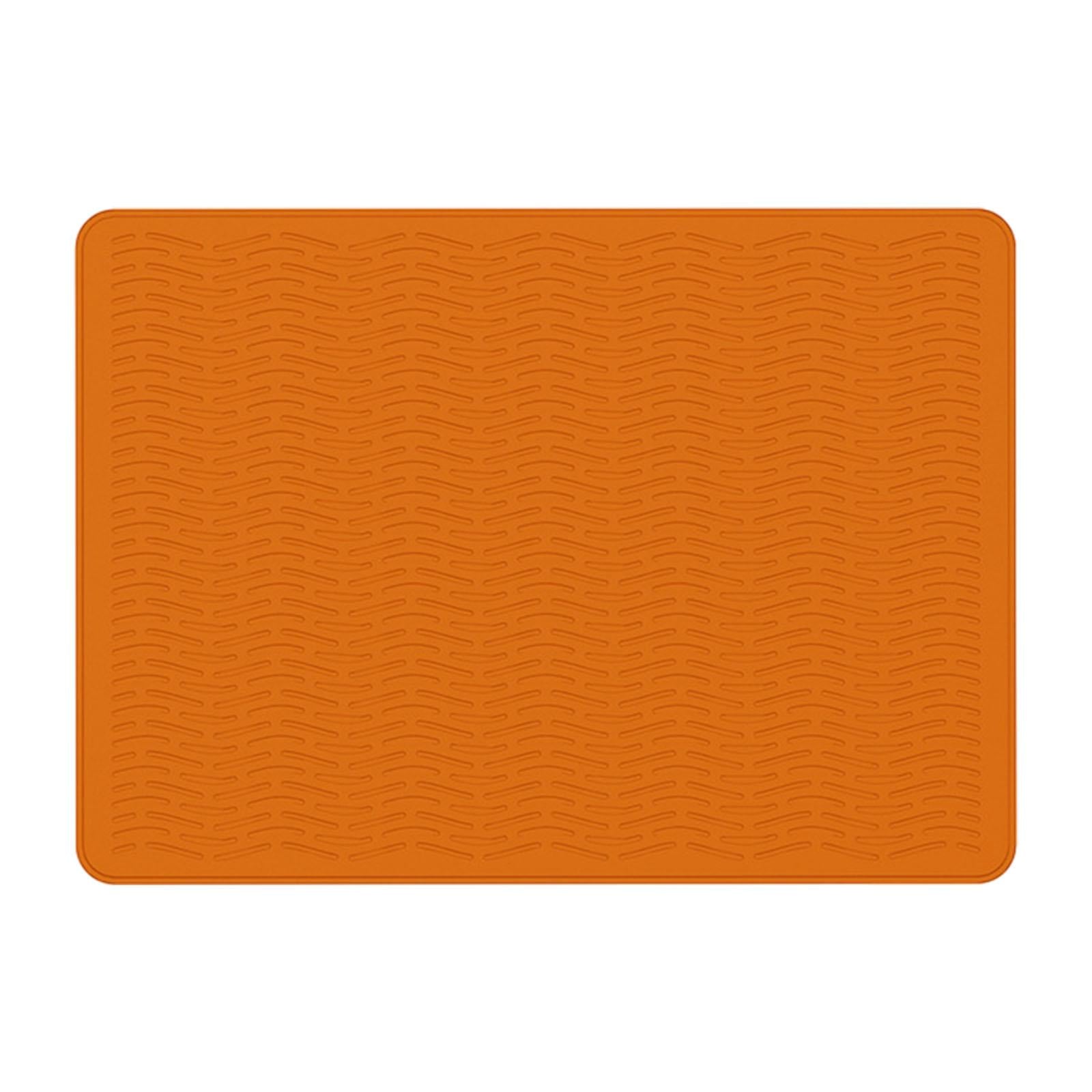 Stove Top Cover Heat Resistant Heavy Duty for Electric Stove Dish Drying Mat Orange Wave Grain