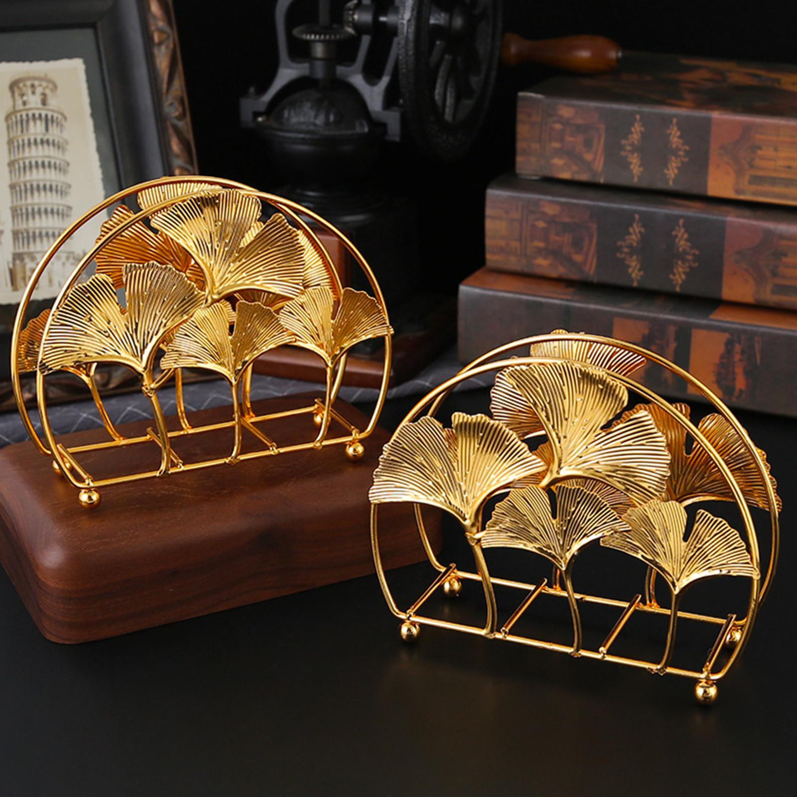2 Pieces Iron Tissue Holder Leaf Shape Sturdy for Bar Restaurant Sturdy Room