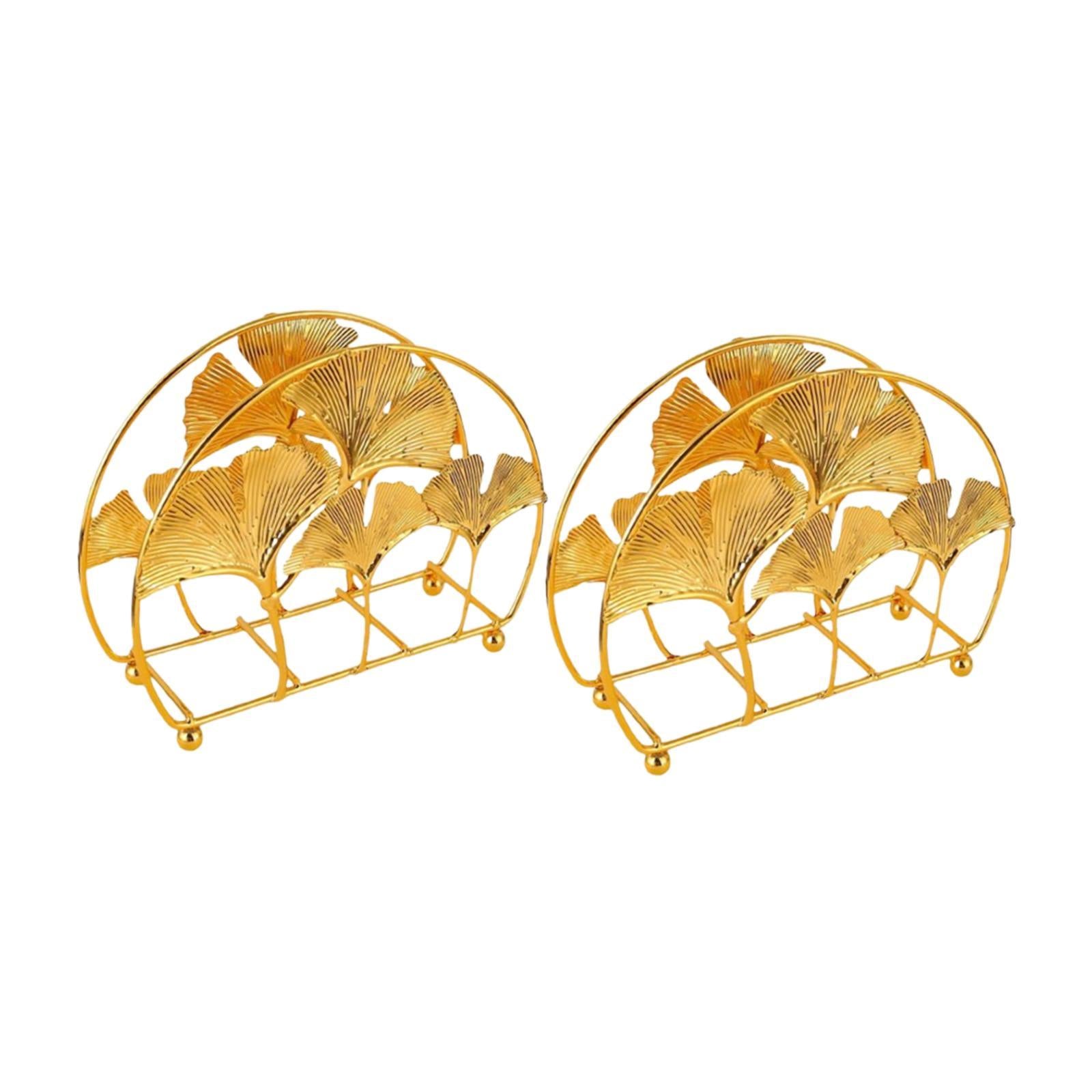 2 Pieces Iron Tissue Holder Leaf Shape Sturdy for Bar Restaurant Sturdy Room