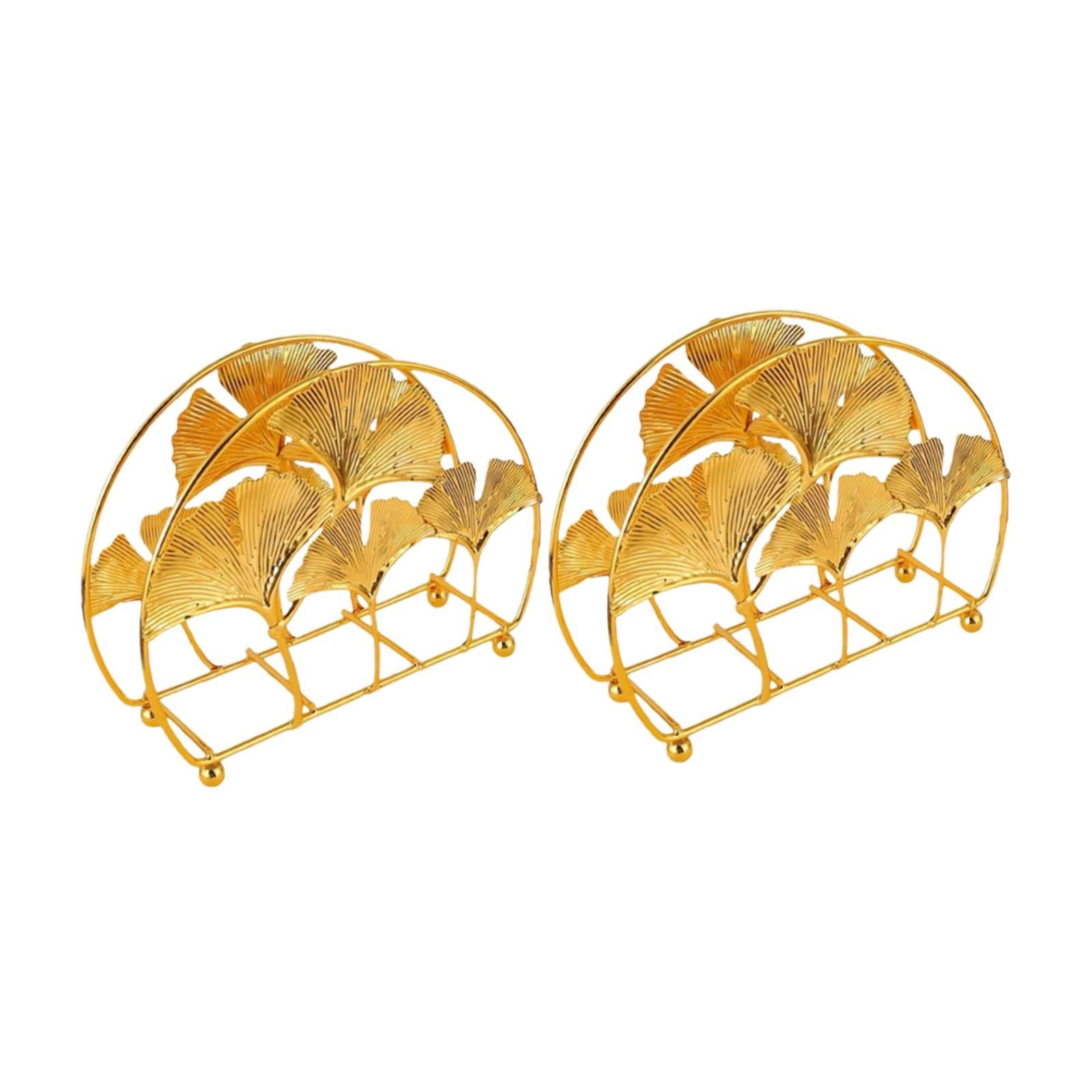 2 Pieces Iron Tissue Holder Leaf Shape Sturdy for Bar Restaurant Sturdy Room