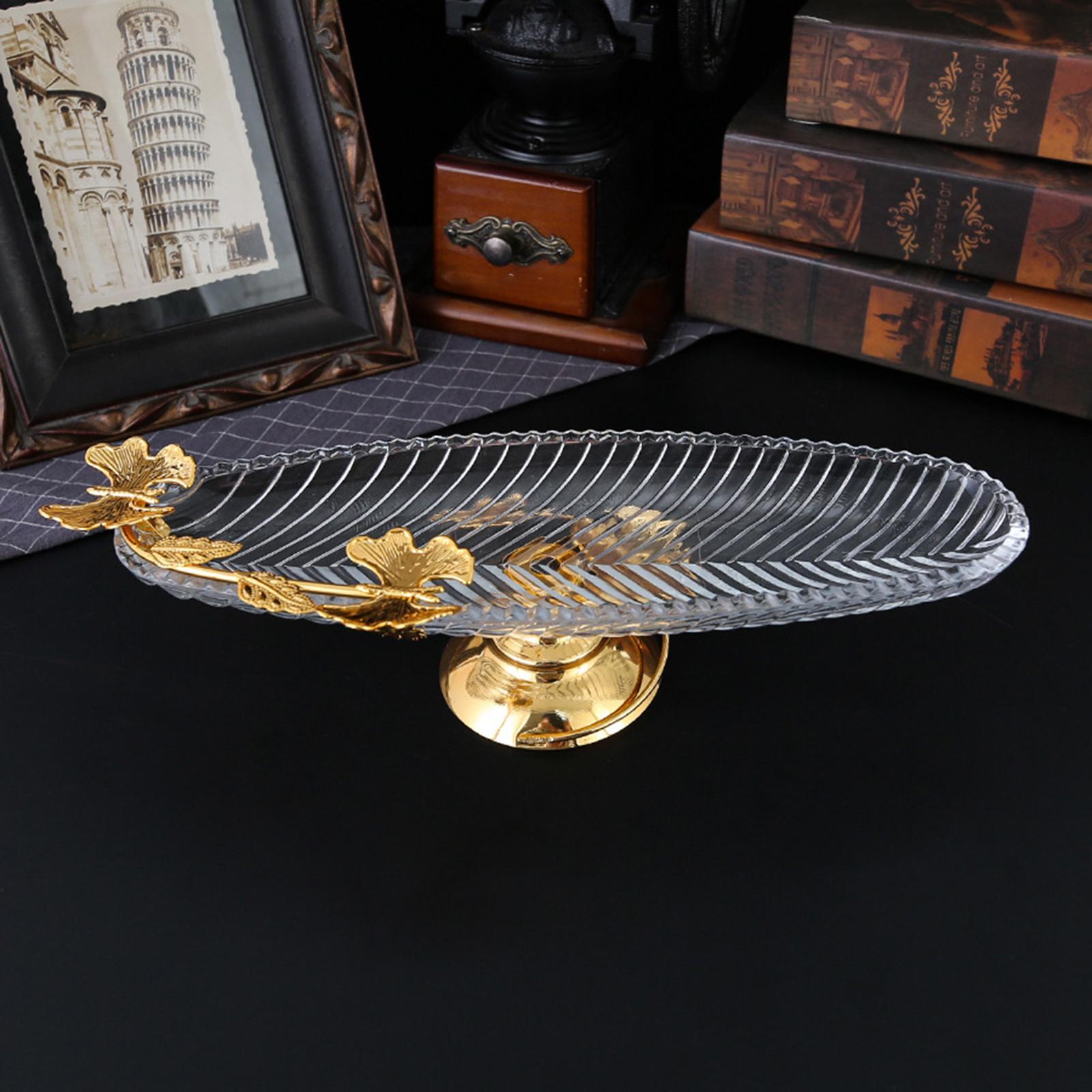 Glass Serving Tray Multipurpose Pastry Tray Appetizer Tray for Fruits Snacks