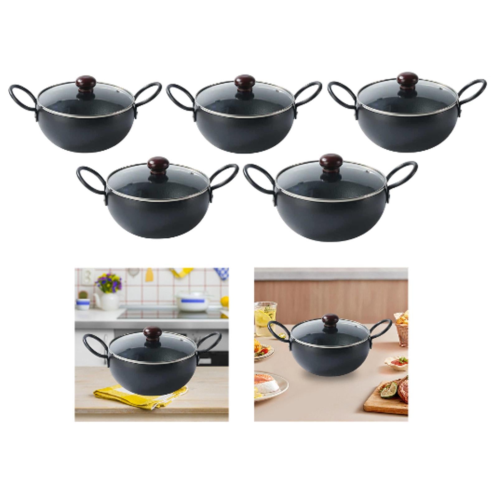 Iron Pot Gift Multifunctional with Handles Cooking Pot for Kitchen Soup Home Mouth Diameter 20cm