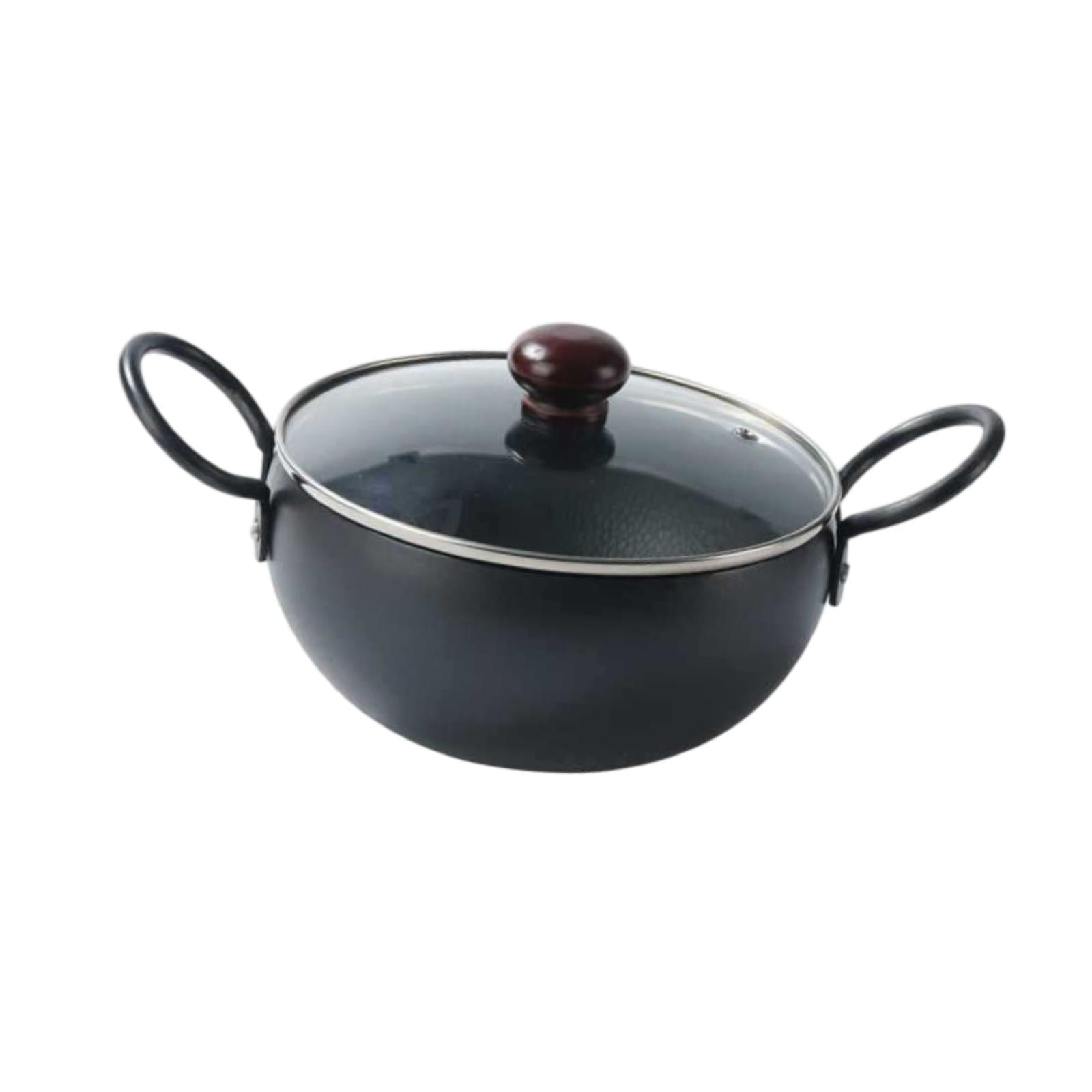 Iron Pot Gift Multifunctional with Handles Cooking Pot for Kitchen Soup Home Mouth Diameter 24cm
