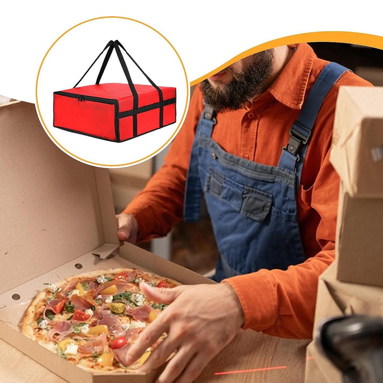 Insulated Pizza Delivery Bag for Delivery Grocery Bag for Personal Pizzerias 40cmx40cmx15cm