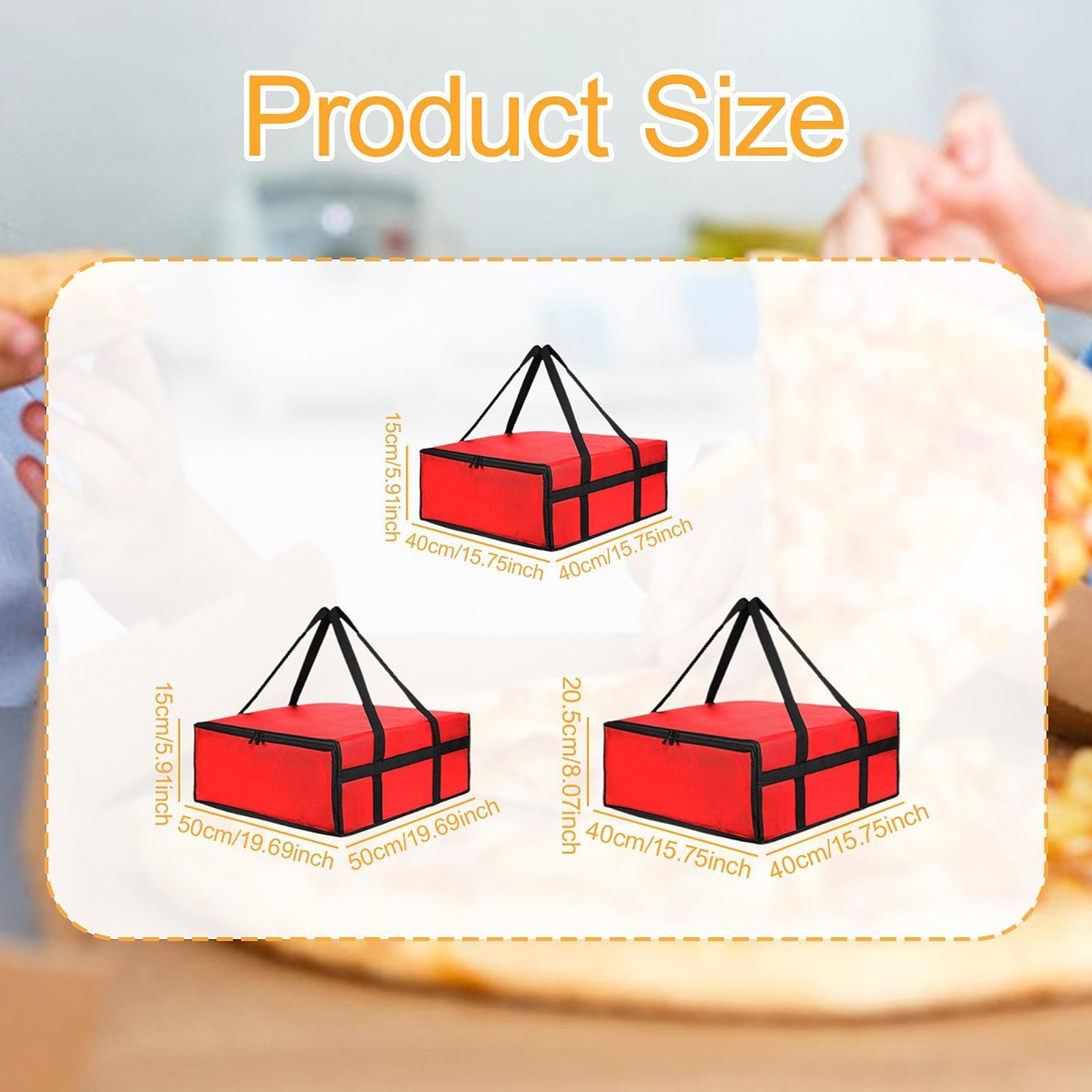 Insulated Pizza Delivery Bag for Delivery Grocery Bag for Personal Pizzerias 40cmx40cmx15cm