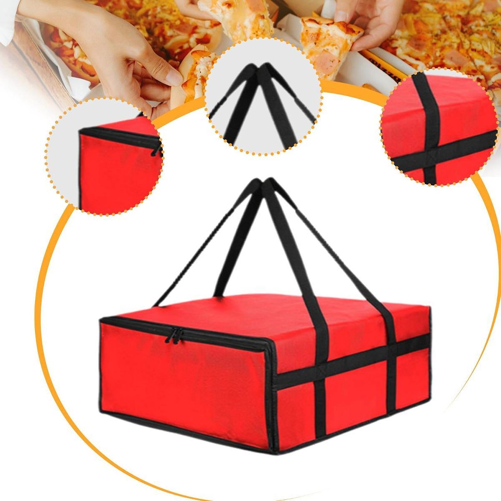 Insulated Pizza Delivery Bag for Delivery Grocery Bag for Personal Pizzerias 50cmx50cmx20.5cm