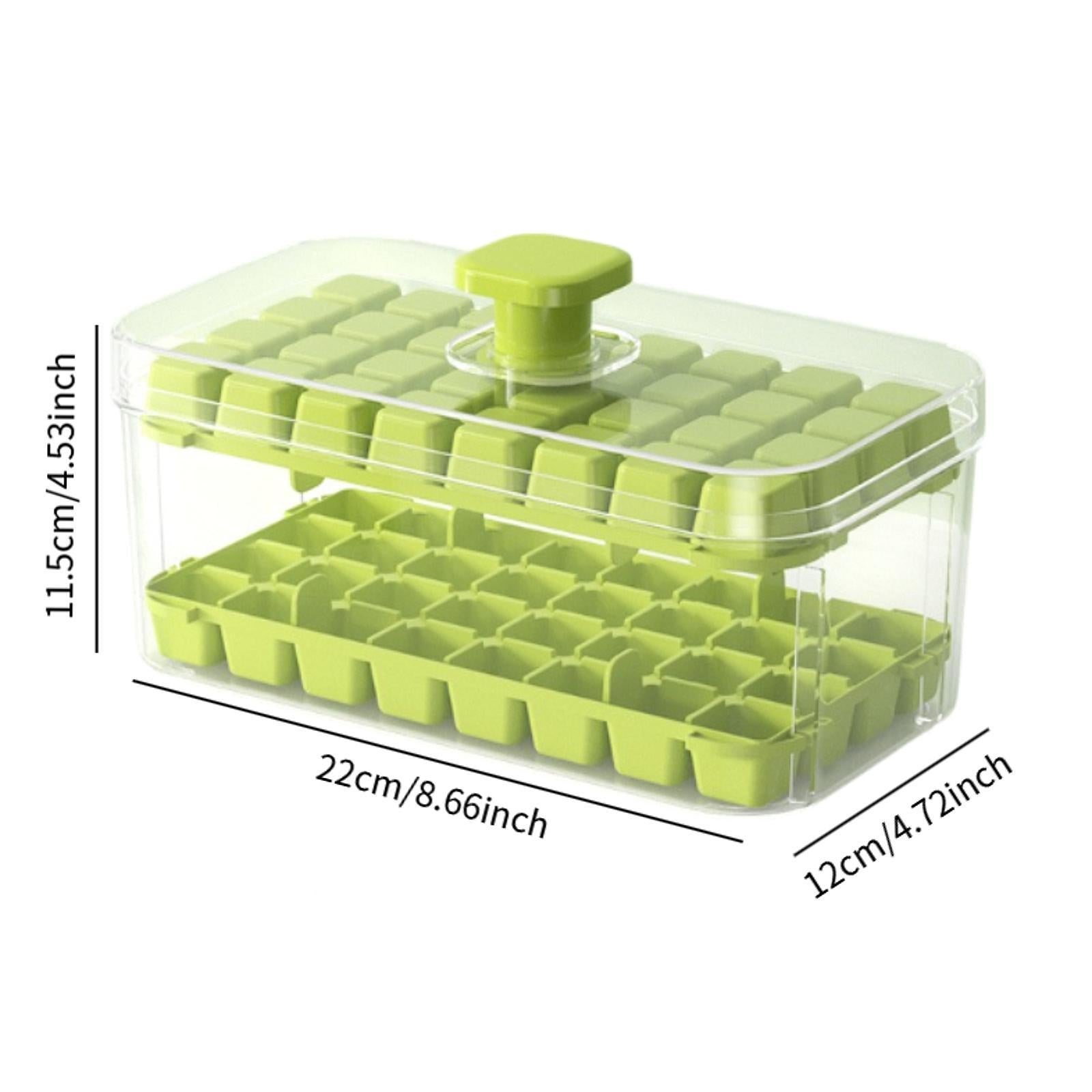 Press Type Ice Cube Maker Portable Ice Cube Mould for Cocktails Juice Drinks 64 Grids