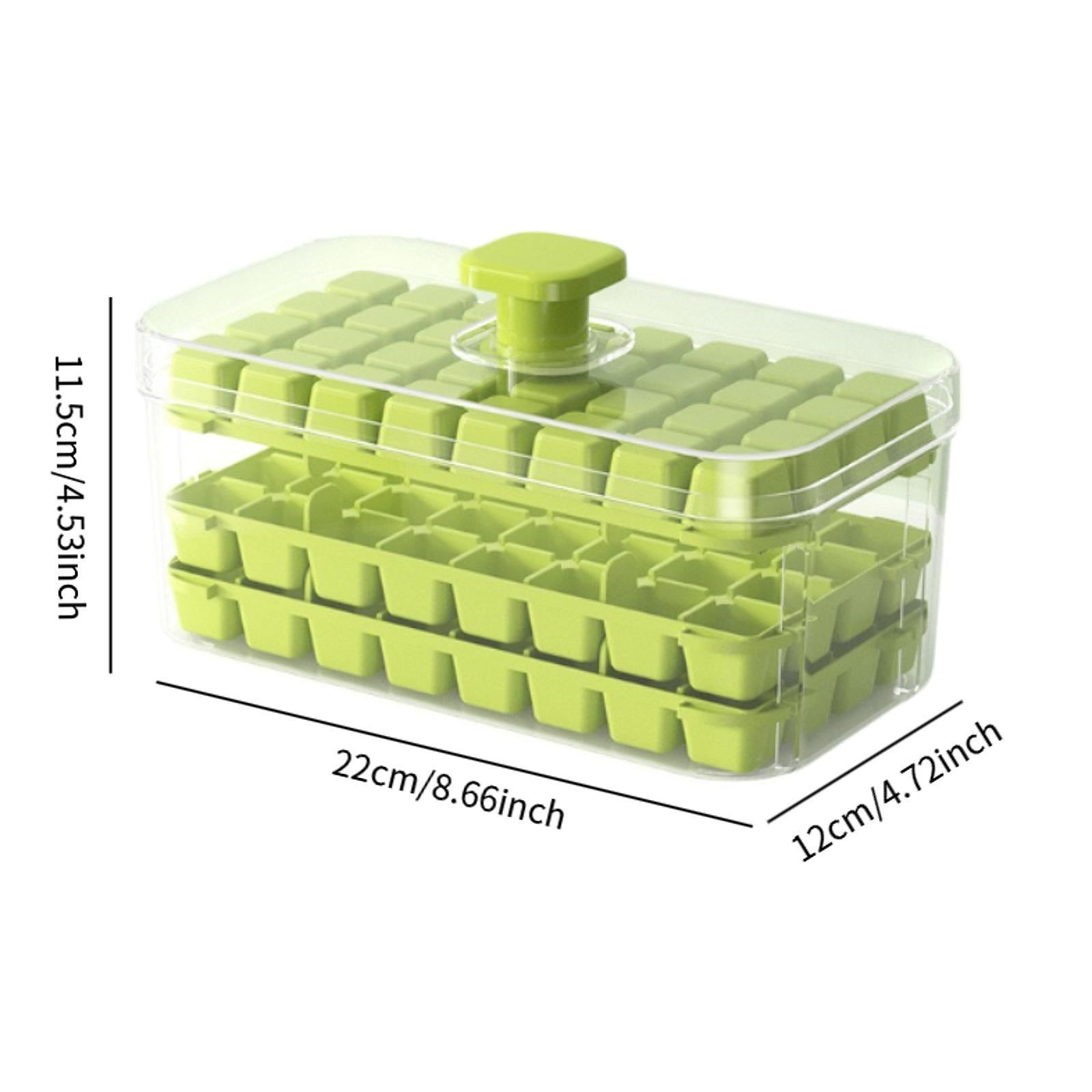 Press Type Ice Cube Maker Portable Ice Cube Mould for Cocktails Juice Drinks 96 Grids