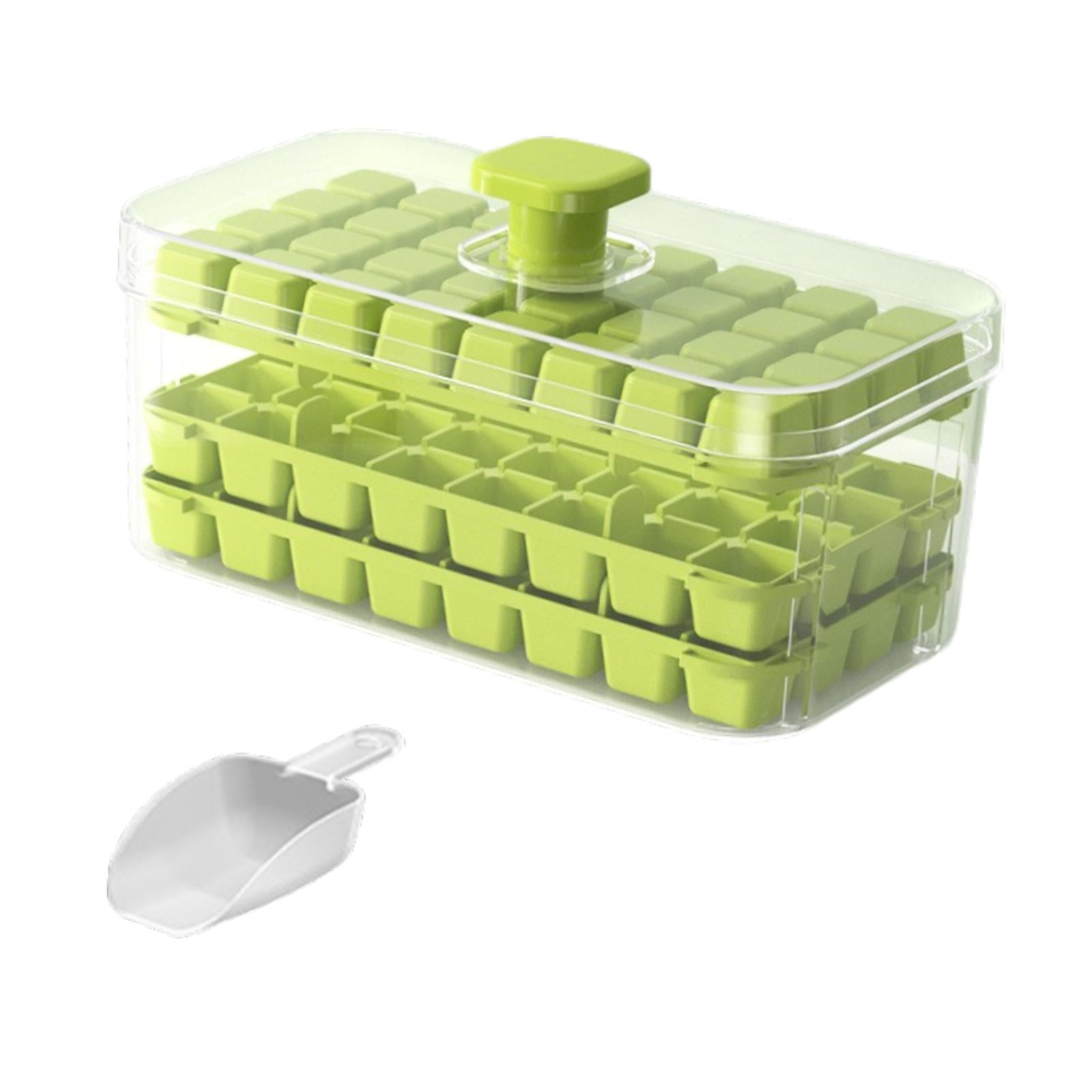 Press Type Ice Cube Maker Portable Ice Cube Mould for Cocktails Juice Drinks 96 Grids