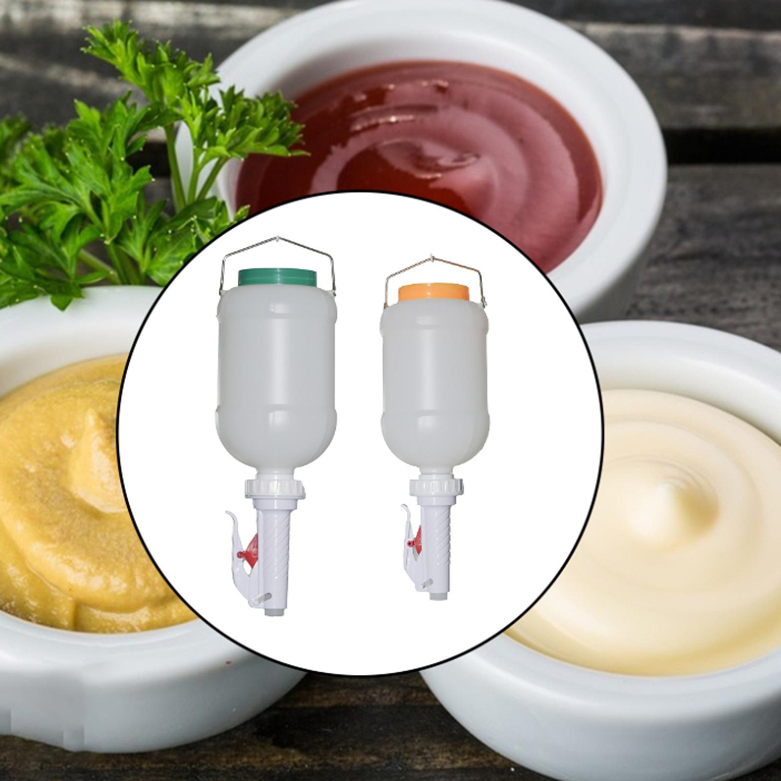 Condiment Dispenser Sturdy Leakproof Refillable for Kitchen Restaurant Salad 5.5L