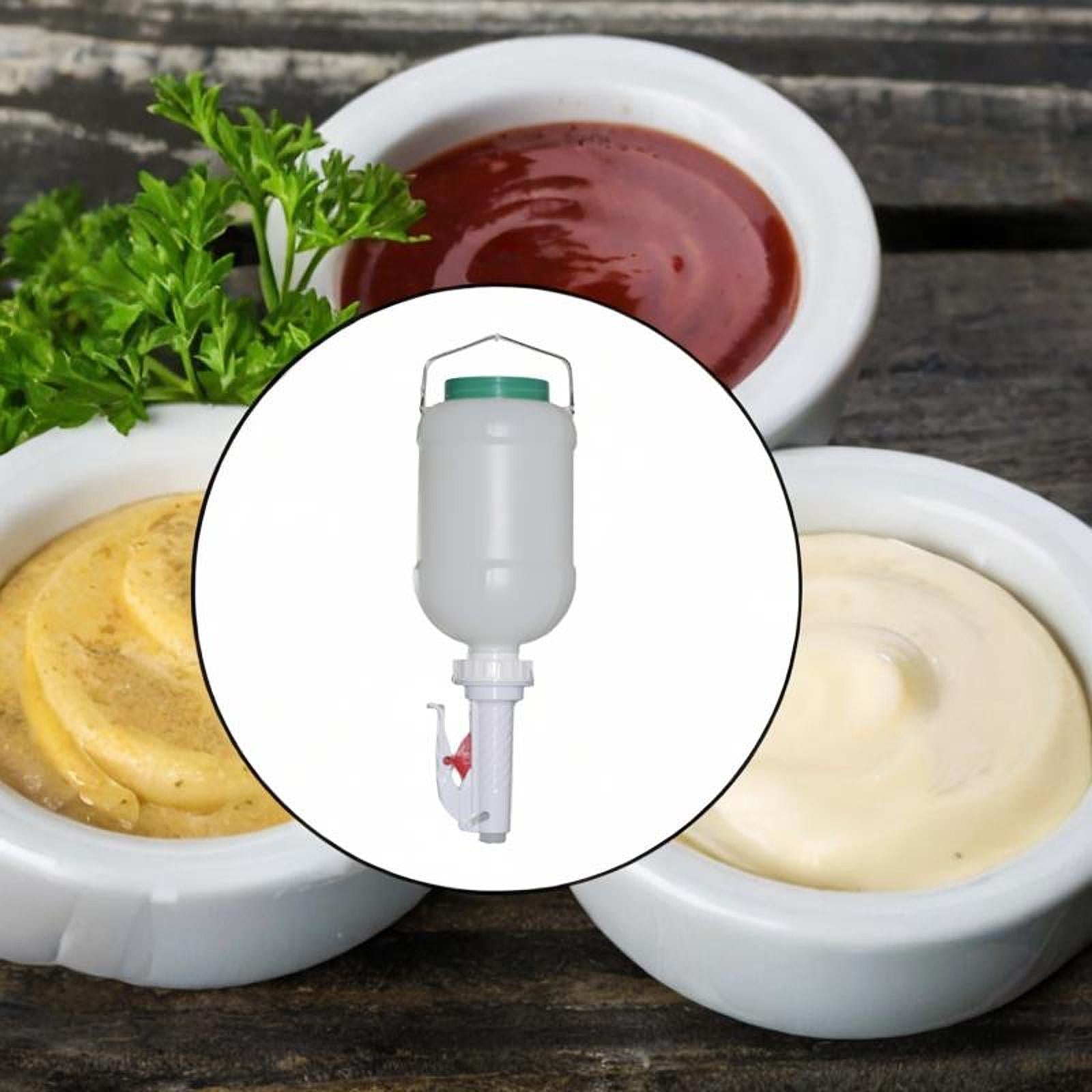 Condiment Dispenser Sturdy Leakproof Refillable for Kitchen Restaurant Salad 5.5L