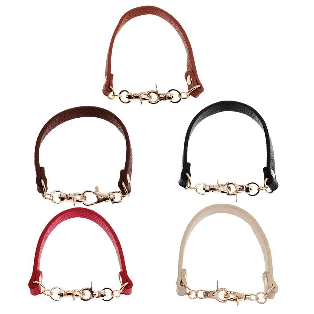 PU Leather Short Handbag Bag Strap Replacement Purse Handle White