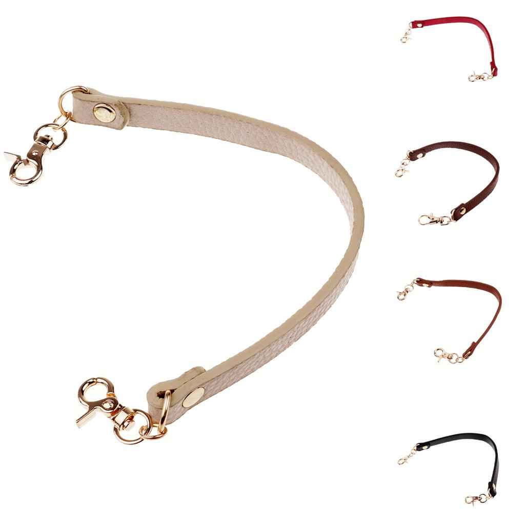 PU Leather Short Handbag Bag Strap Replacement Purse Handle White