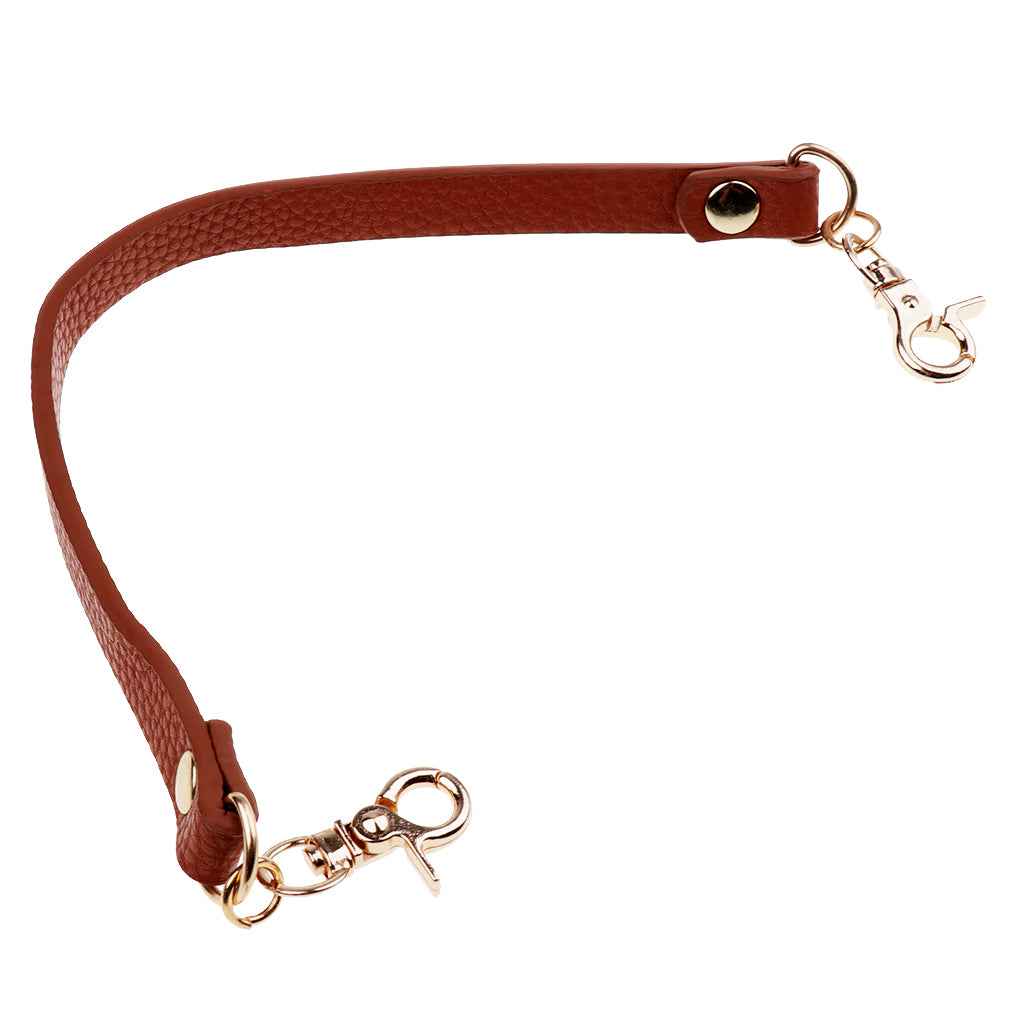 PU Leather Short Handbag Bag Strap Replacement Purse Handle Khaki