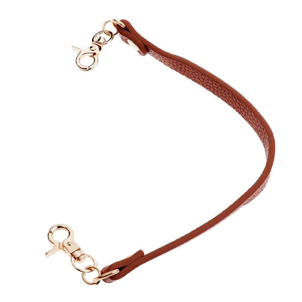 PU Leather Short Handbag Bag Strap Replacement Purse Handle Khaki
