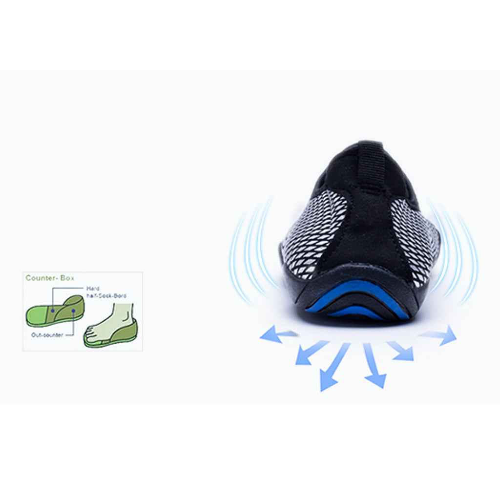 Men's Quick-Dry Water Shoes For Beach Swimming Surfing Yoga EU 44 Black gray