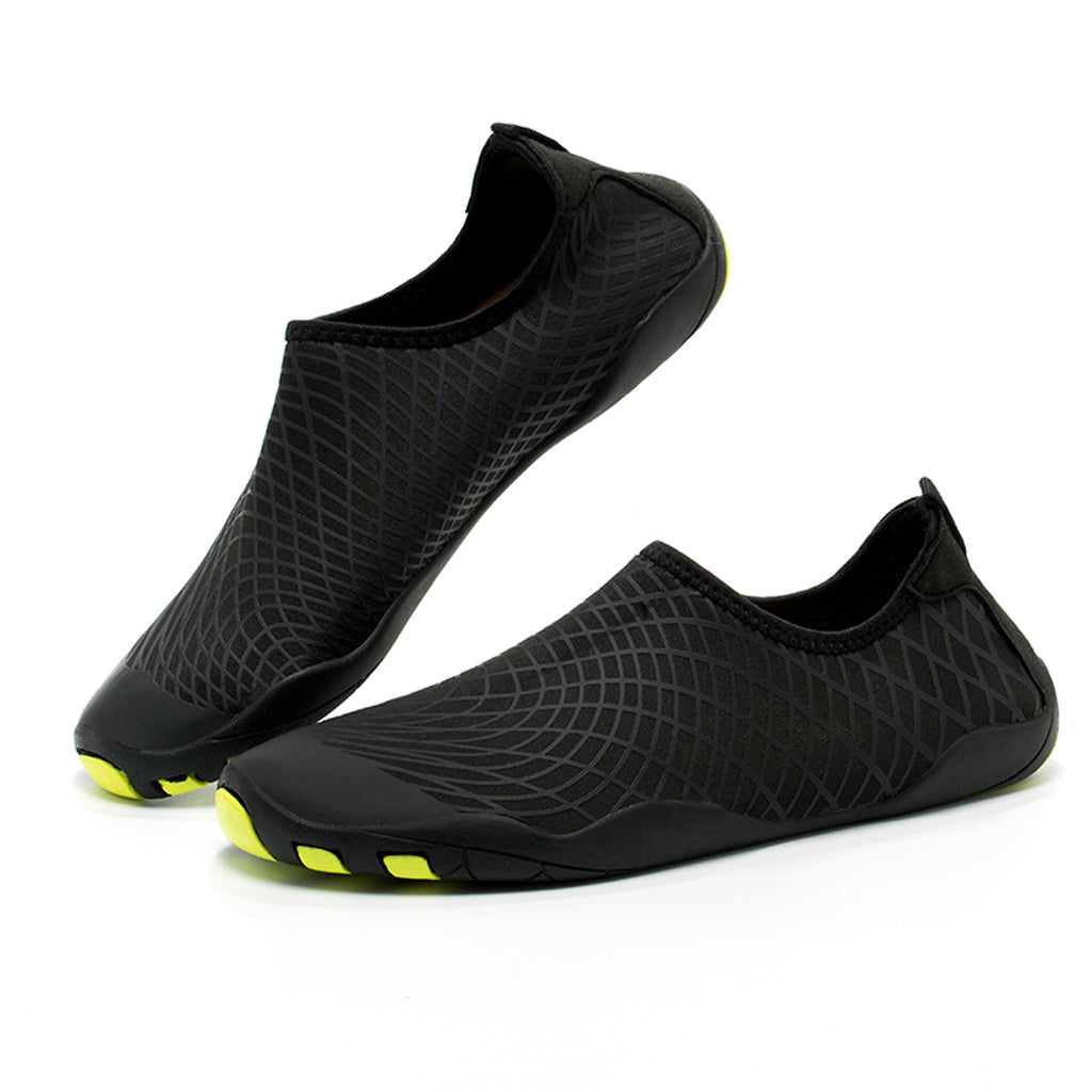 Unisex Women Men Slip on Quick-dry Water Shoes Beach Swim Shoes EU 41 Black