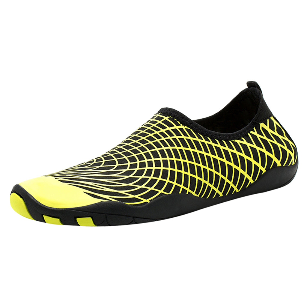 Unisex Women Men Slip on Quick-dry Water Shoes Beach Swim Shoes EU 41 Yellow