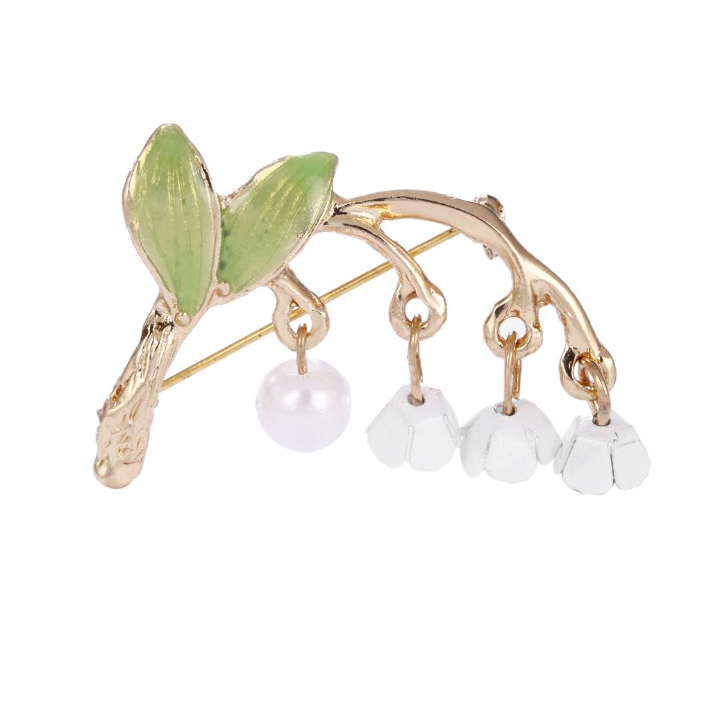 Convallaria Majalis Brooch Pin Badge Bridal Wedding Jewelry Scarf Clips