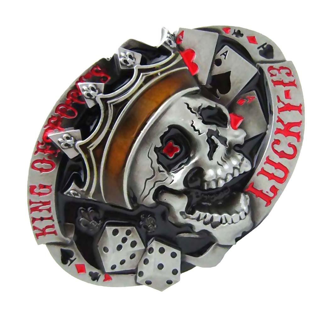Gothic belt buckle Metal Belt Buckle Accessories fit Belt Beckle Men Red
