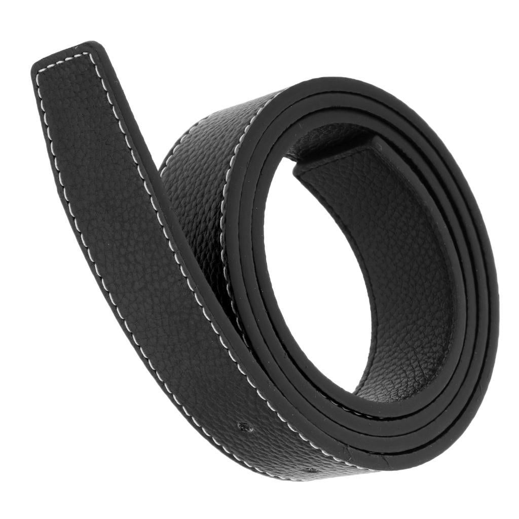 Mens Business Belt Strap Waistband without Buckle Belts Replacement Black
