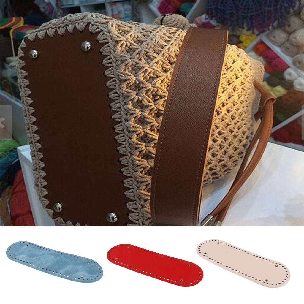 Hand-woven DIY Crochet Bag Bottom Insert Pad Shaper Nail Cushion Red