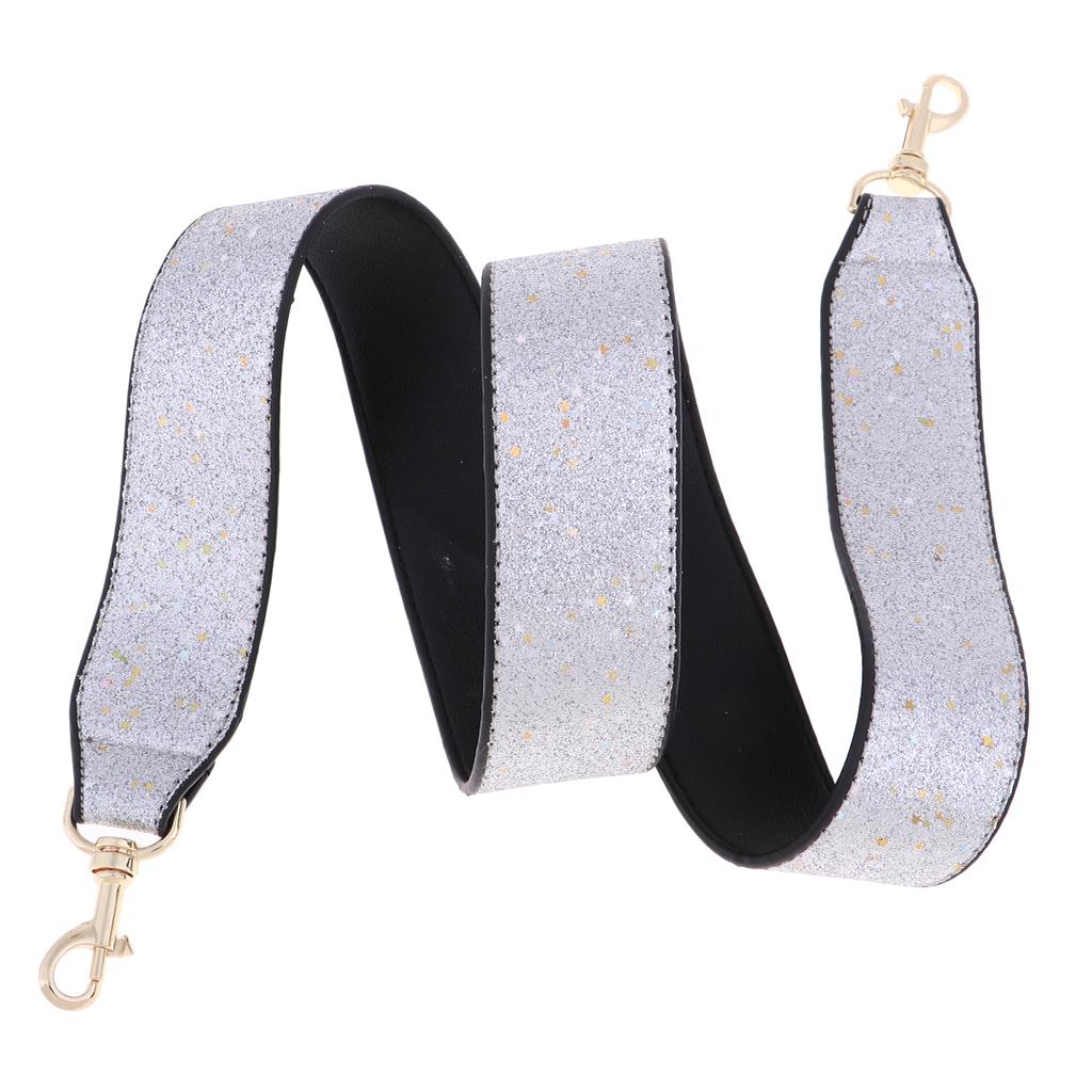 PU Leather Shining Star Crossbody Bag Shoulder Bag Strap Replacement Silver