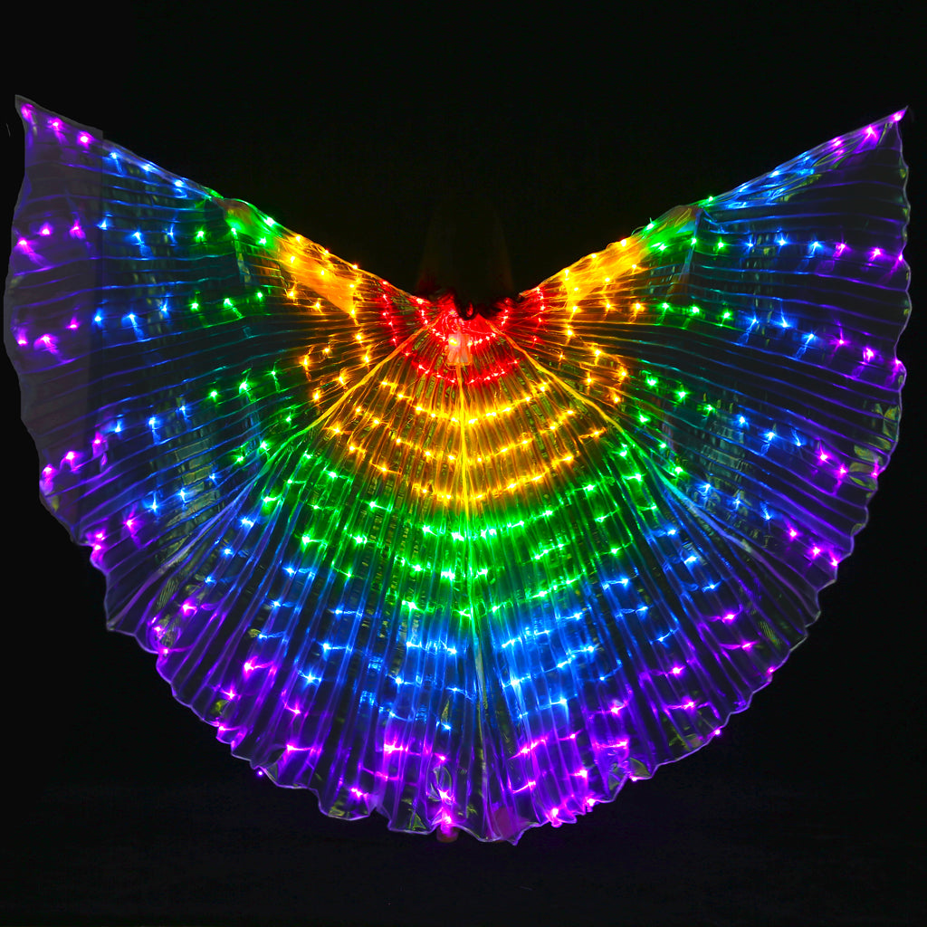 Halloween Large Colorful Luminous Butterfly LED Belly Dance Wings Style 1