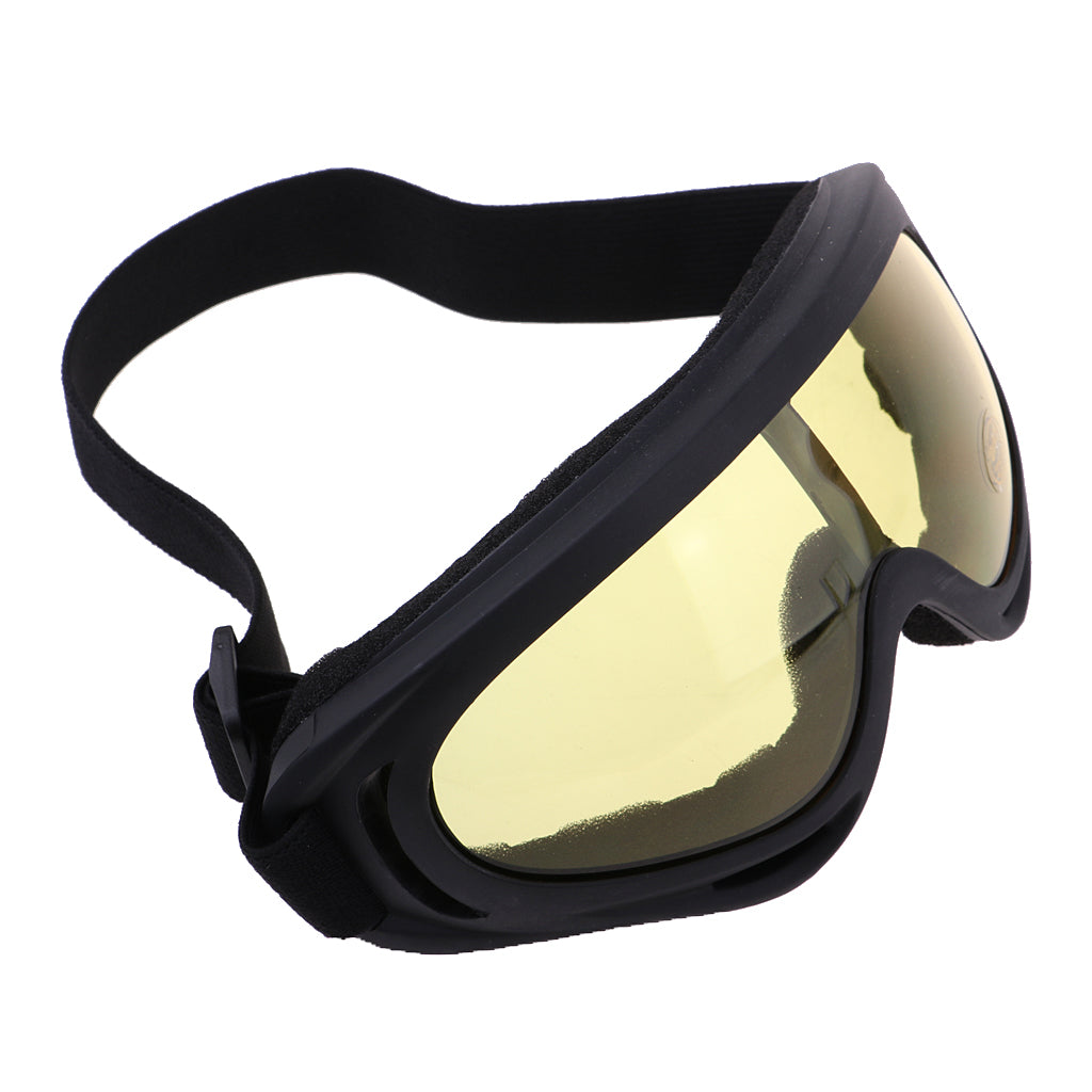 Motorcycle Bicycle Racing Snow Ski Goggles Eyewear UV400 Protection Yellow