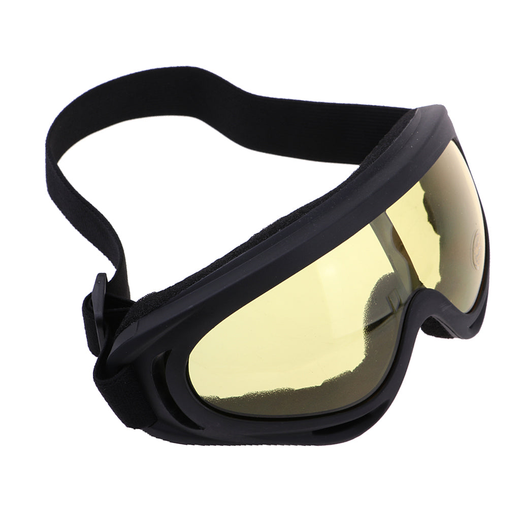 Motorcycle Bicycle Racing Snow Ski Goggles Eyewear UV400 Protection Yellow