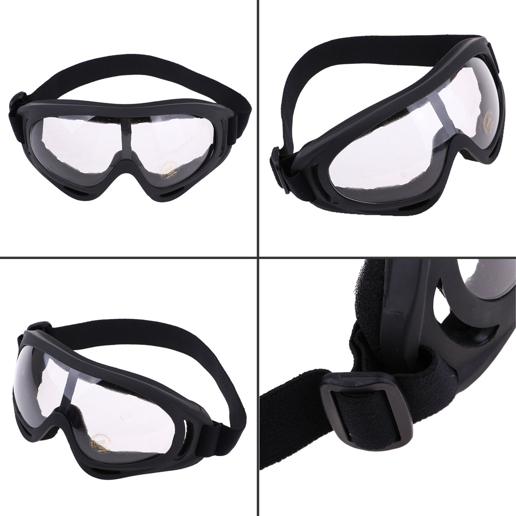 Motorcycle Bicycle Racing Snow Ski Goggles Eyewear UV400 Protection Clear