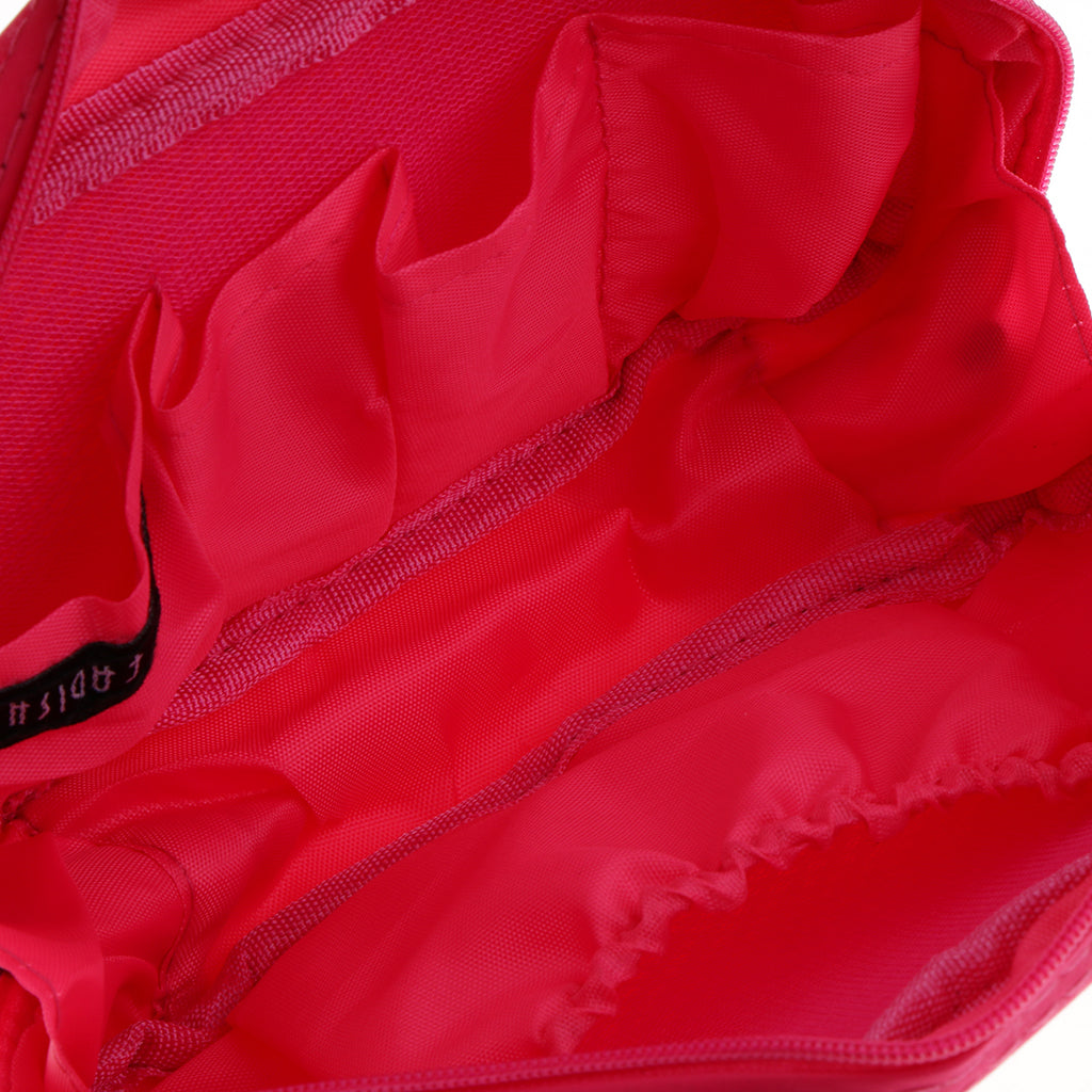 Waterproof Travel Makeup Storage Bag Toiletry Organizer for Women Rose Red