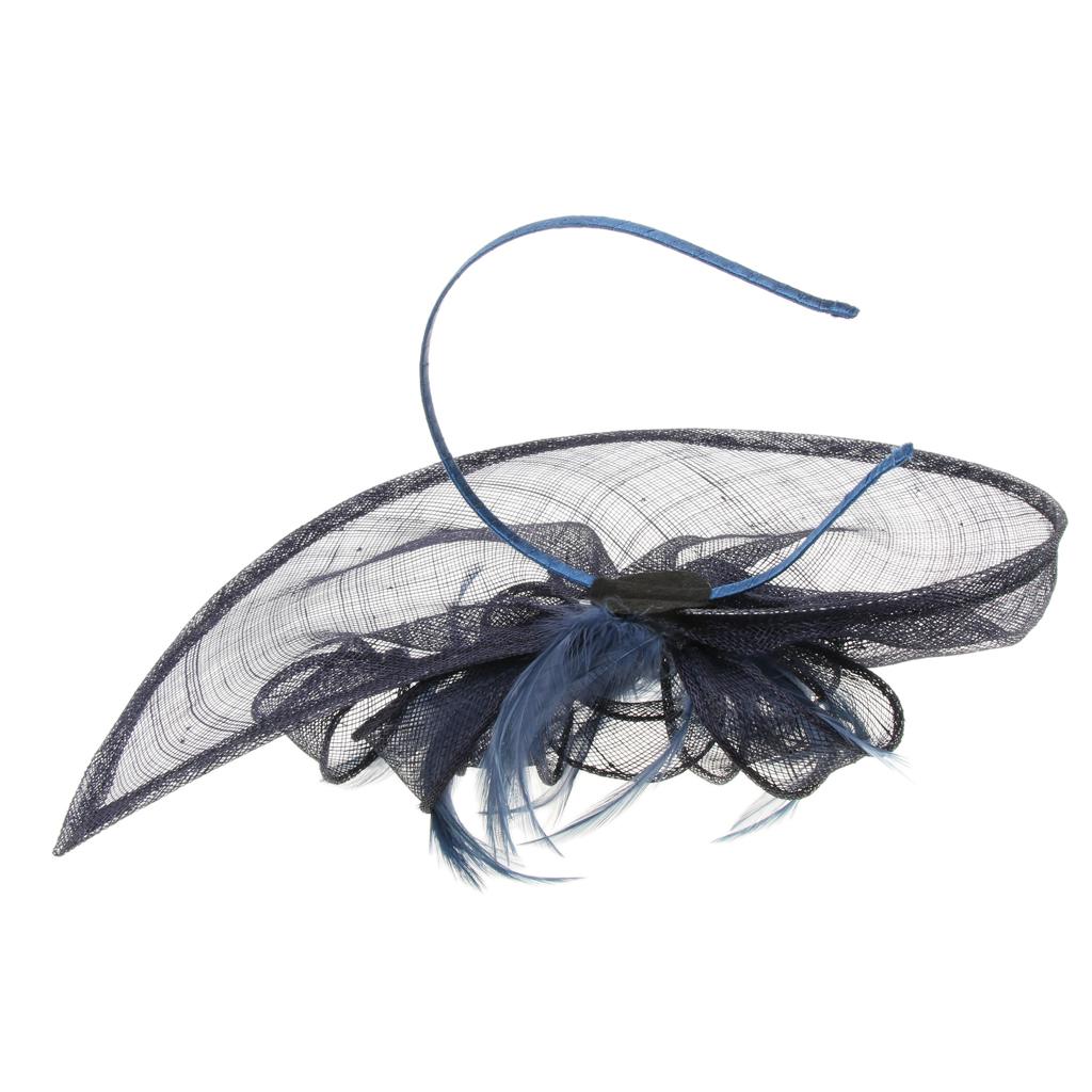 Women Hair Clip Fascinator Headpieces Wedding Bridal Hair Accessory Wine Red