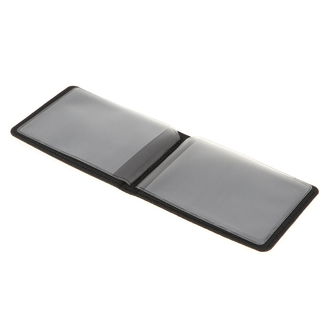 Unisex Slim Waterproof Leather Wallet Credit Card Holder Case Sleeve Black