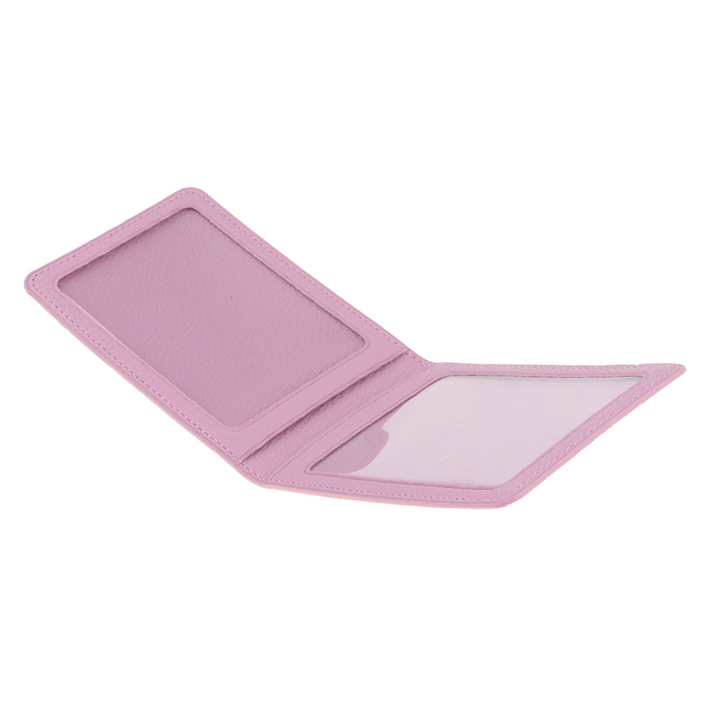 Unisex Slim Waterproof Leather Wallet Credit Card Holder Case Sleeve Pink