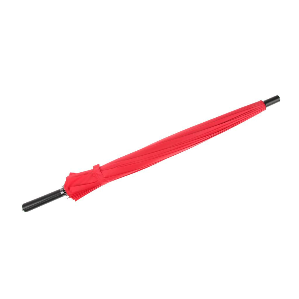 Women Mens Extra Large Manual Business Golf Windproof Anti-UV Umbrella Red