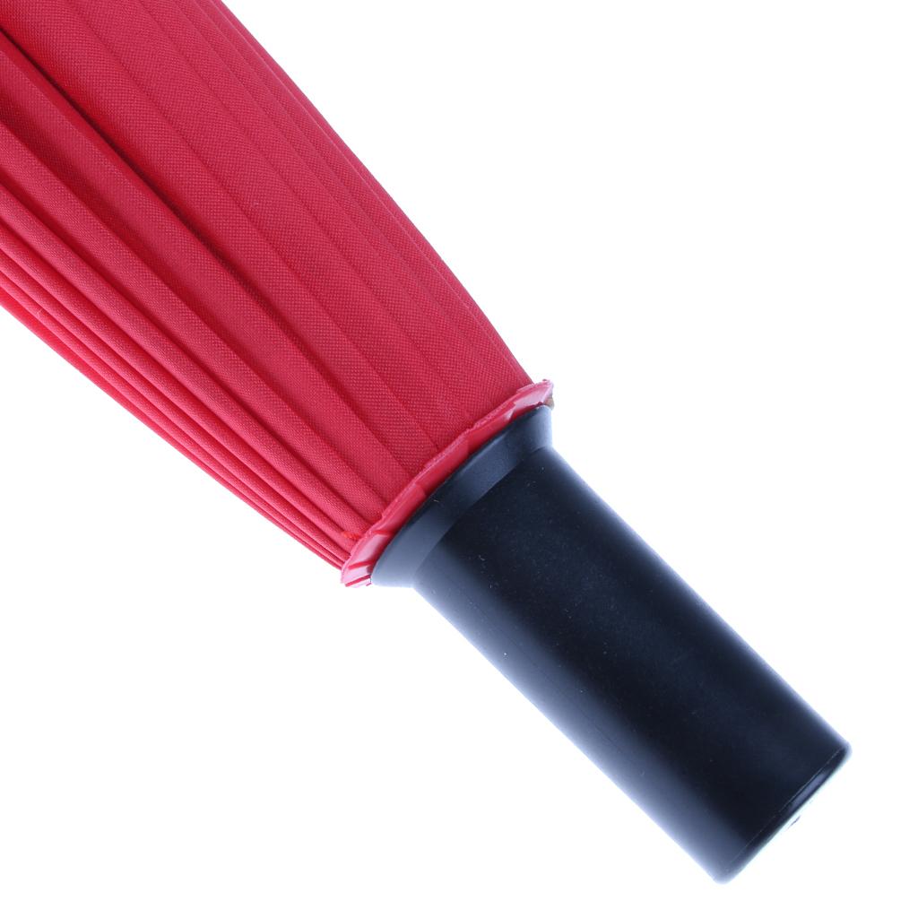 Women Mens Extra Large Manual Business Golf Windproof Anti-UV Umbrella Red