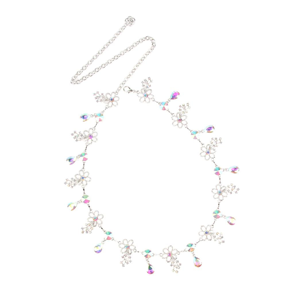 Crystal Rhinestone Waist Chain Belt for Dress Belly Chain Jewelry Flowers 1