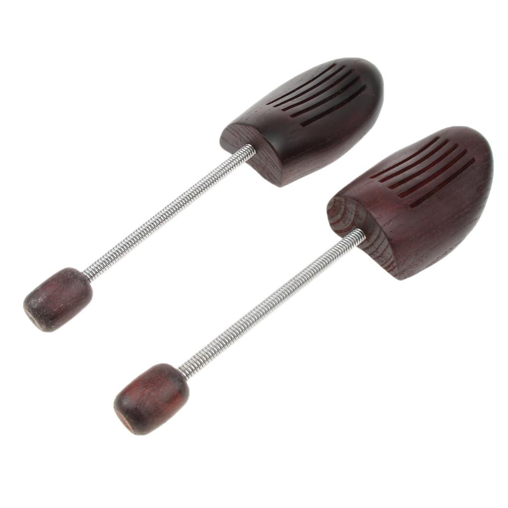 1Pair Practical Wood Shoe Tree Adjustable Spring Shoe Stretcher Unisex Men