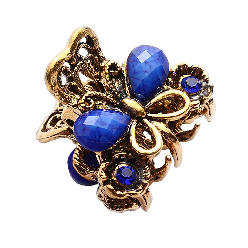 Women Mini Butterfly Hair Claw Clip Hair Accessories Headwear Jewelry Blue