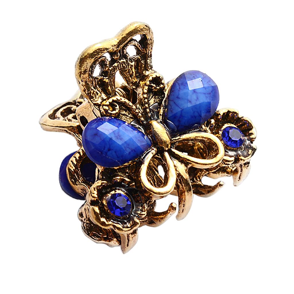 Women Mini Butterfly Hair Claw Clip Hair Accessories Headwear Jewelry Blue