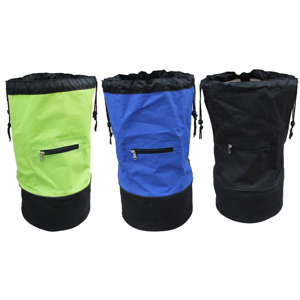 Basketball Carry Bag Mesh Sports Equipment Backpack Shoulder Strap Green
