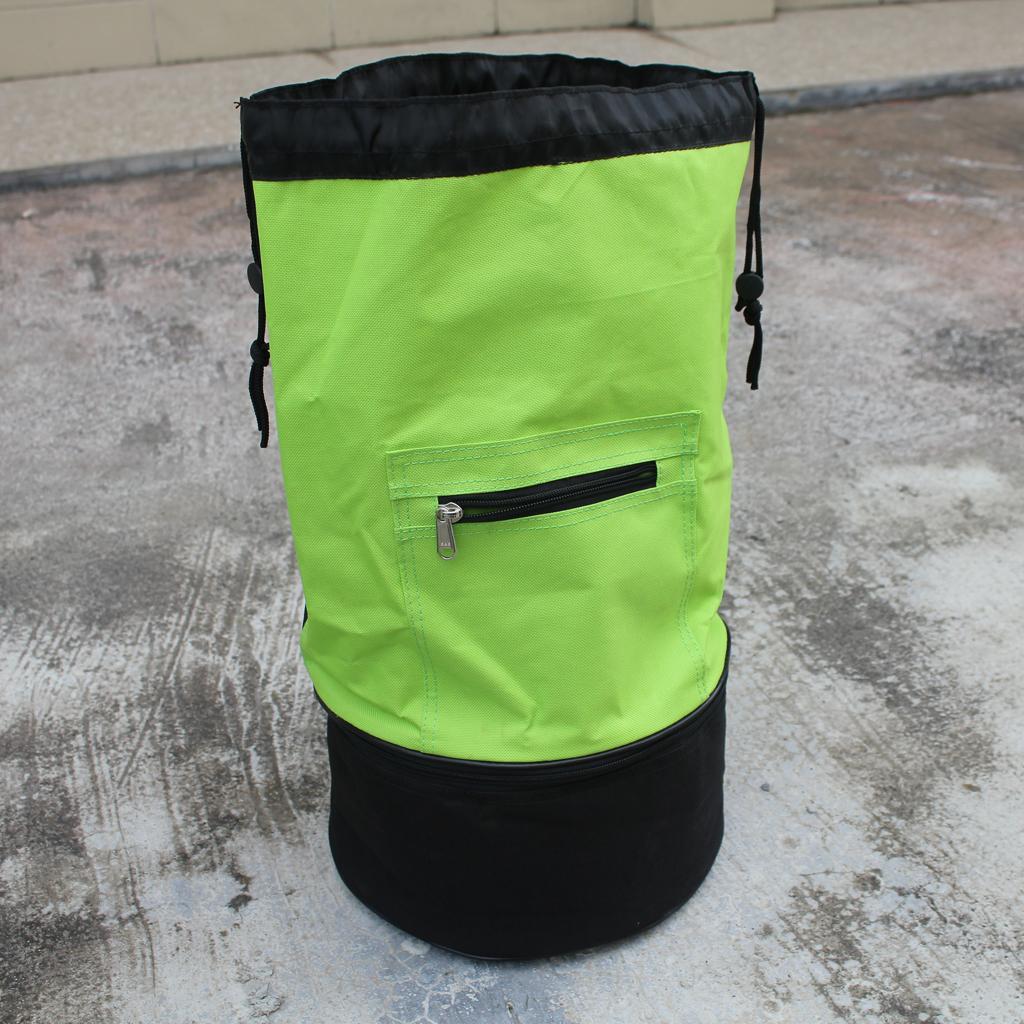 Basketball Carry Bag Mesh Sports Equipment Backpack Shoulder Strap Green