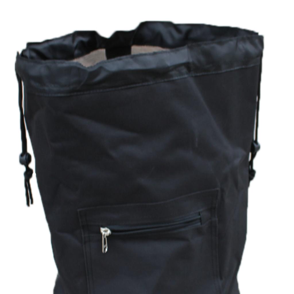Basketball Carry Bag Mesh Sports Equipment Backpack Shoulder Strap Black