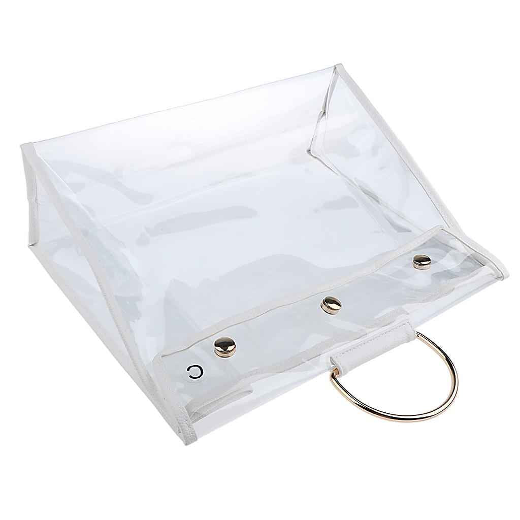 Transparent Dust Bag Clear Organizer Dustproof Handbag Holder Clear Size C