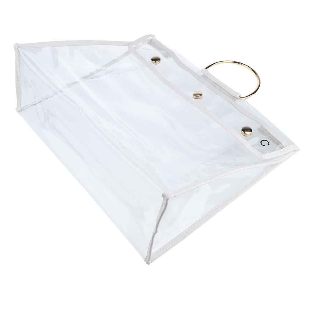 Transparent Dust Bag Clear Organizer Dustproof Handbag Holder Clear Size C