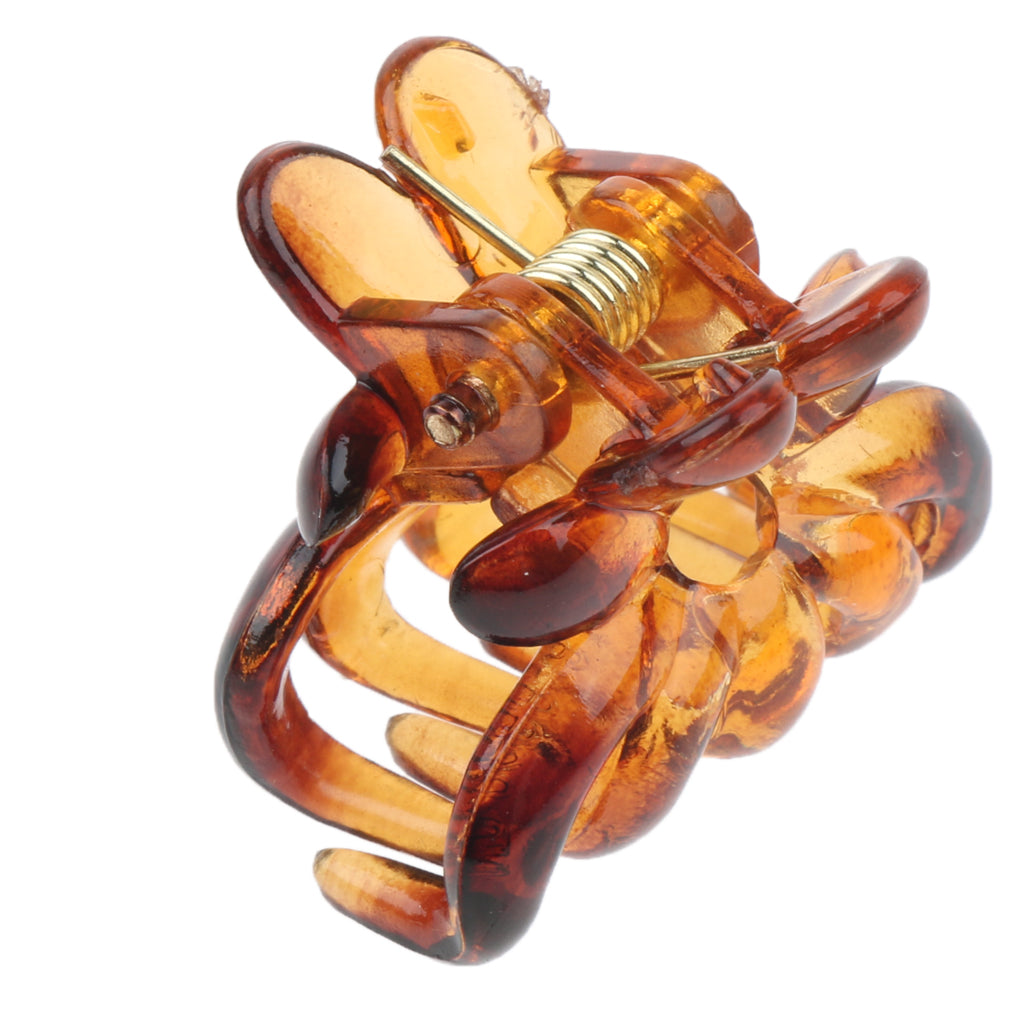 12x Women Mini Hair Claw Clips Plastic Hair Clamps Octopus Jaw Hairpin Brown