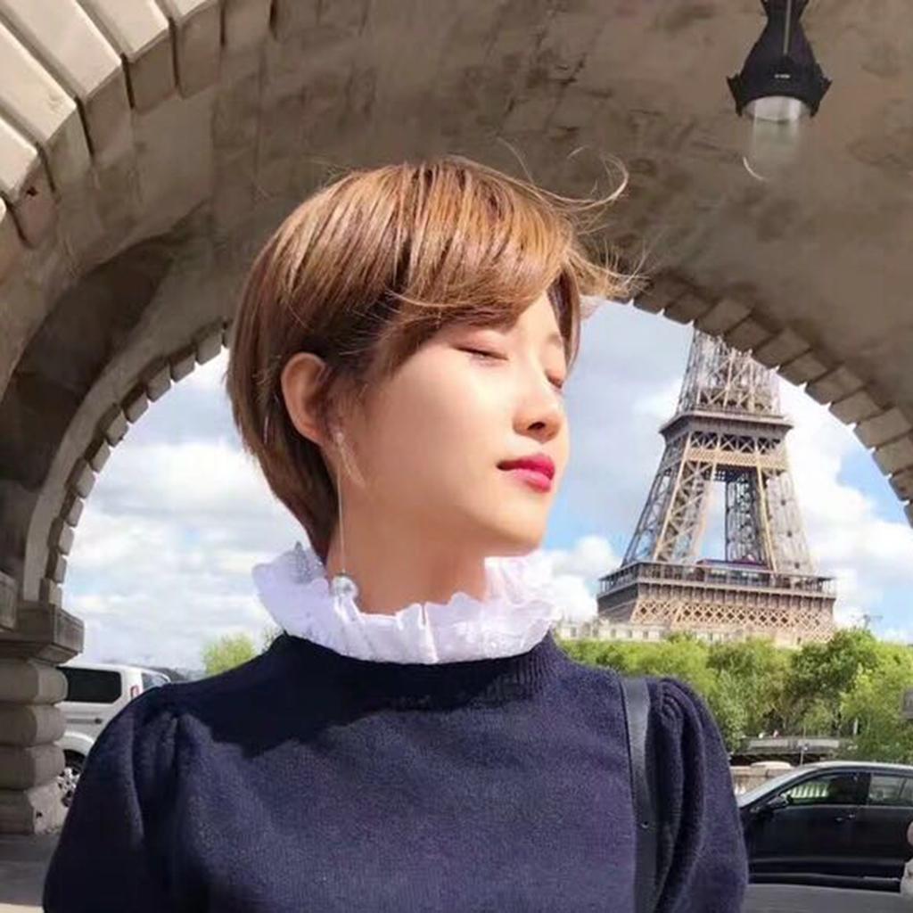 Women False Collar Fake Half Shirt Blouse Detachable Bib White hollow flower