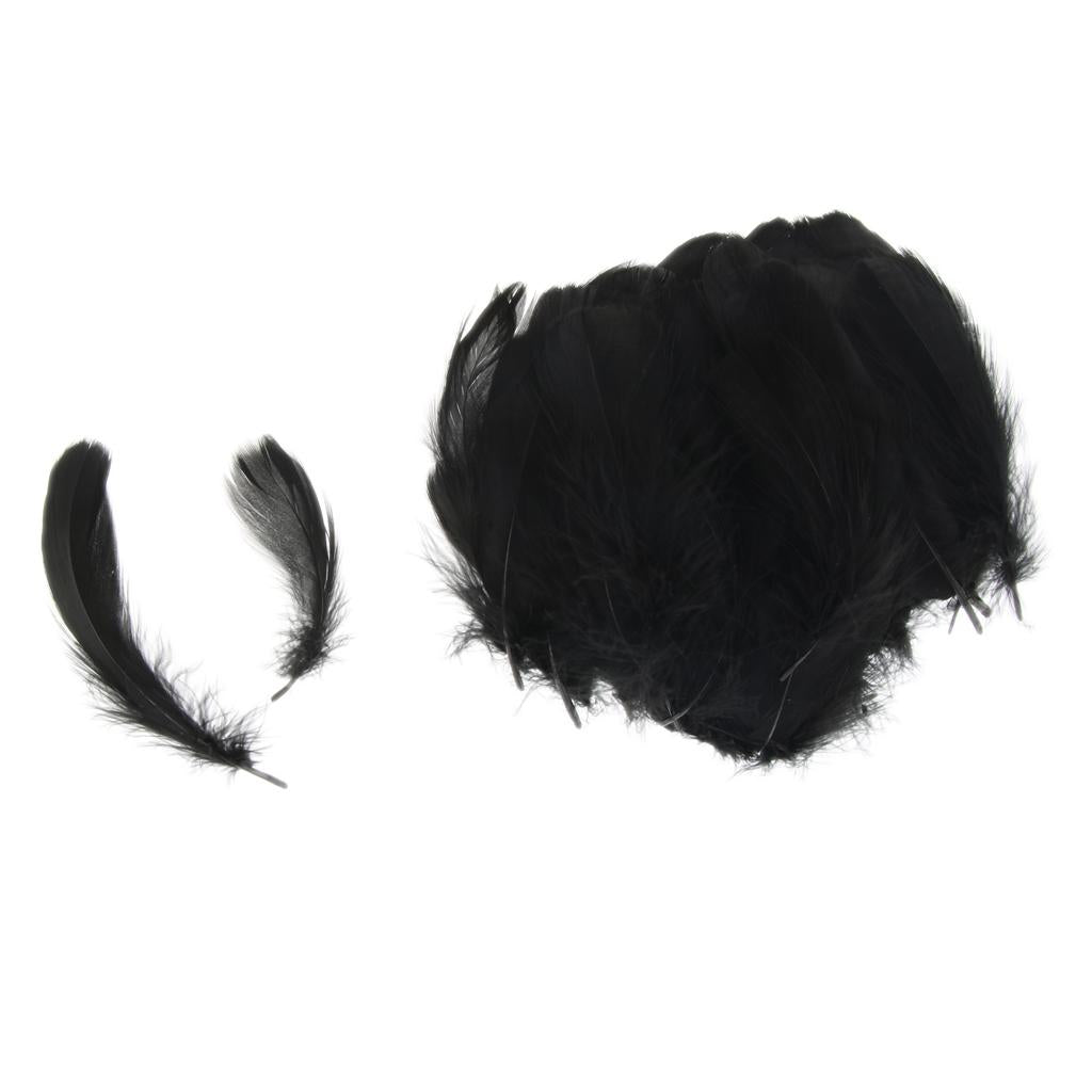 200Pcs Feathers for DIY Craft Wedding Home Party Decorations Black
