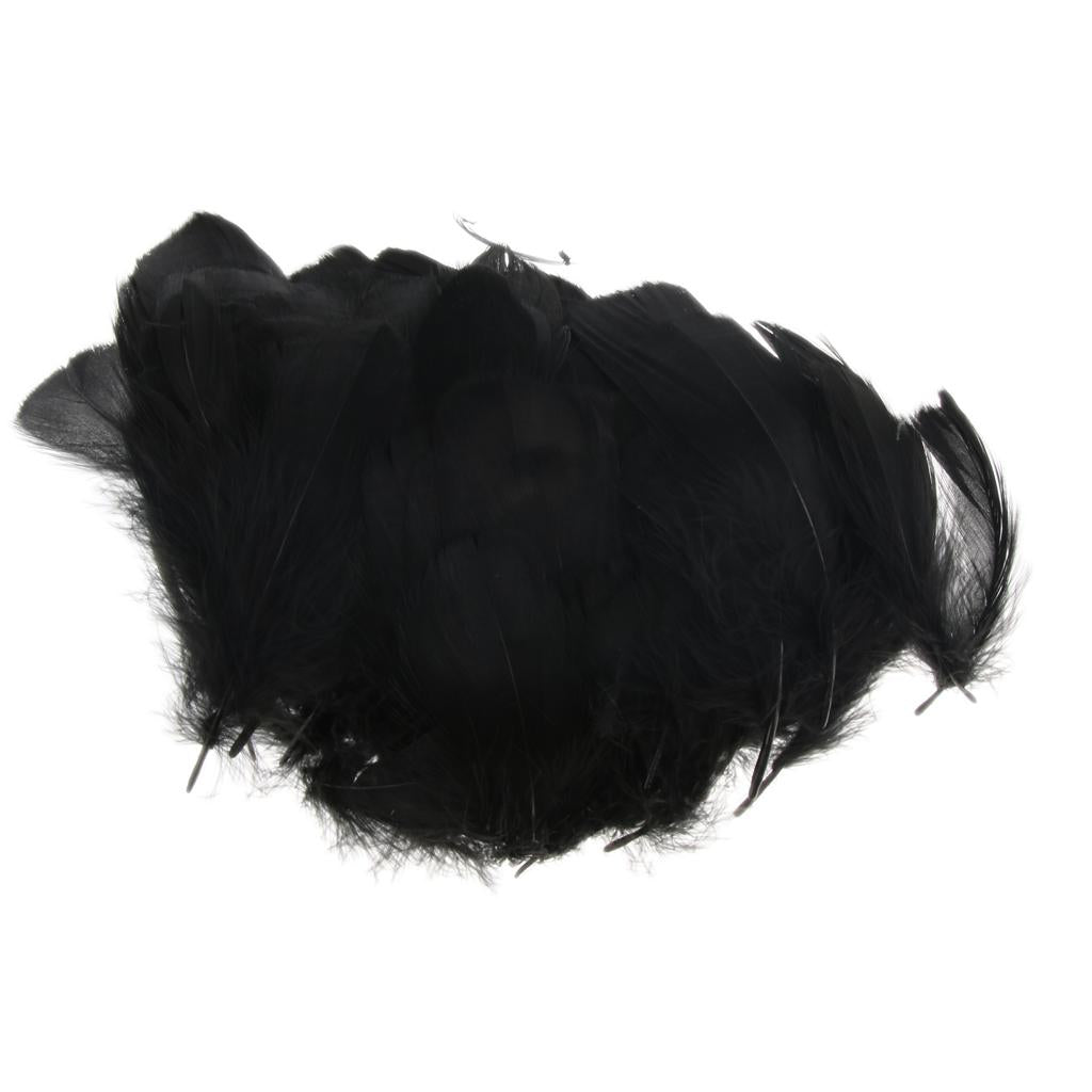 200Pcs Feathers for DIY Craft Wedding Home Party Decorations Black